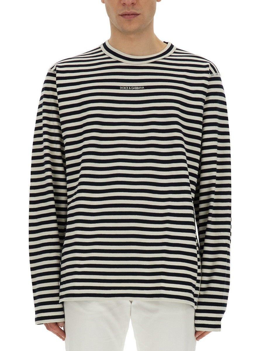 Dolce & Gabbana ストライプ柄Tシャツ