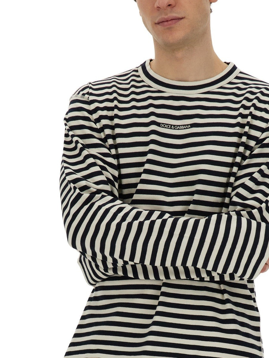 Dolce & Gabbana ストライプ柄Tシャツ
