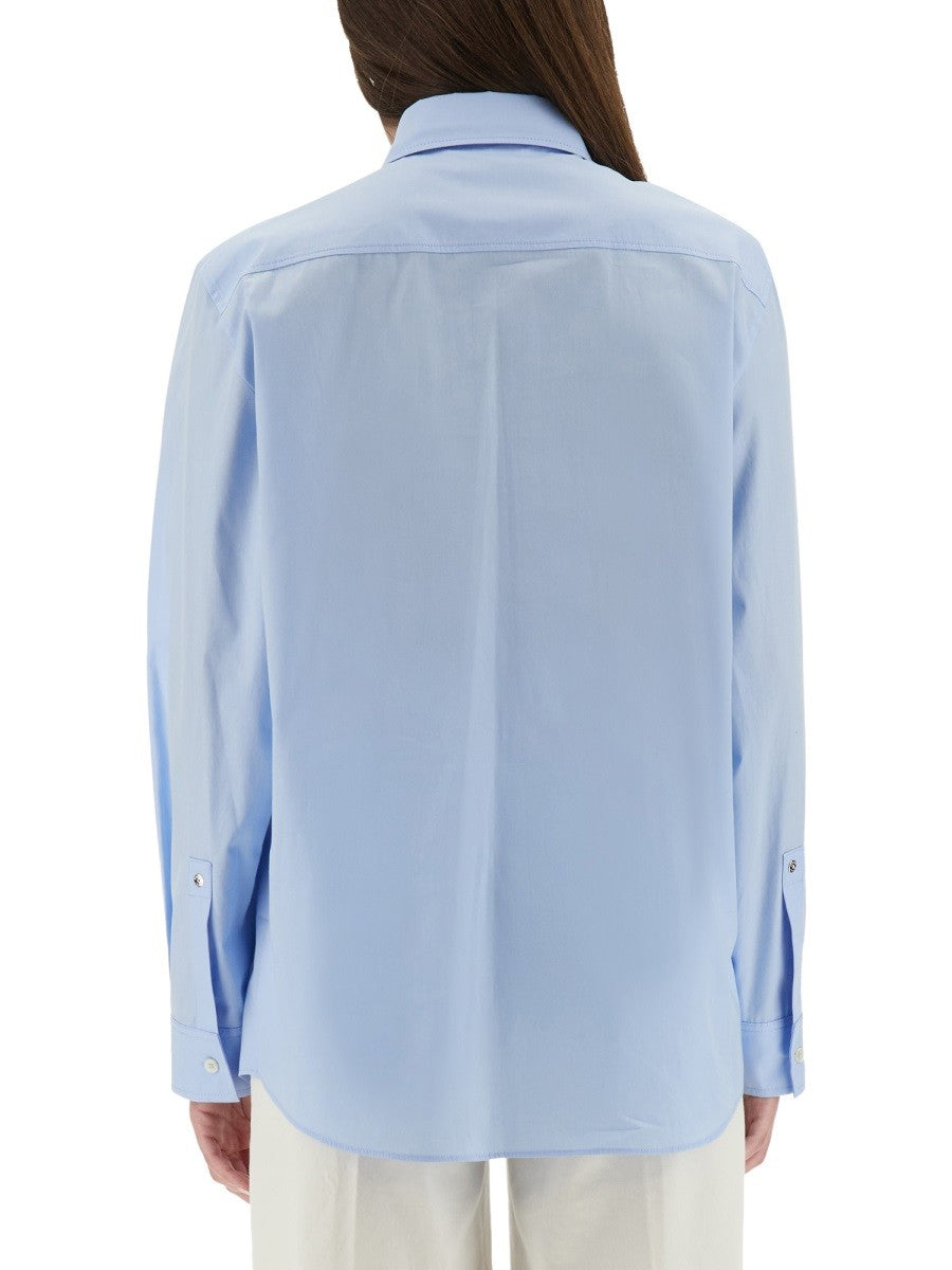 Moschino Jeans TAILORED SHIRT WITH EMBROIDERED LOGO