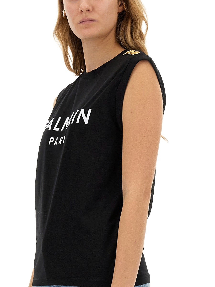 Balmain TANK TOP MIT LOGO