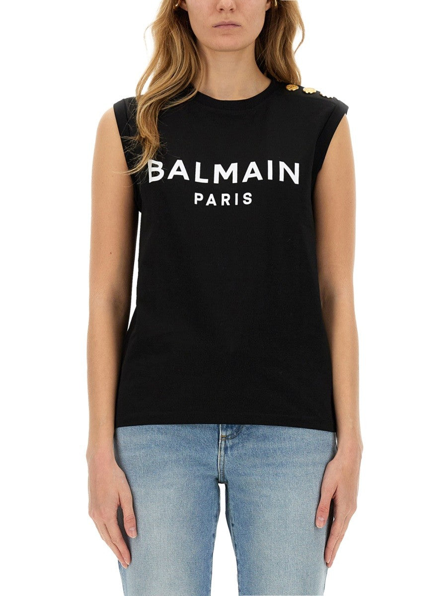 Balmain TANK TOP MIT LOGO