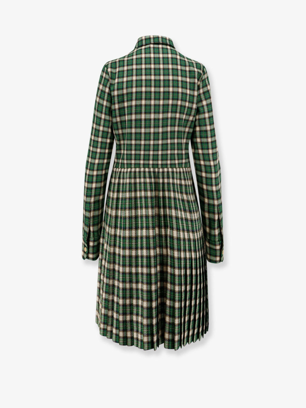Celine Tartan wool mini dress