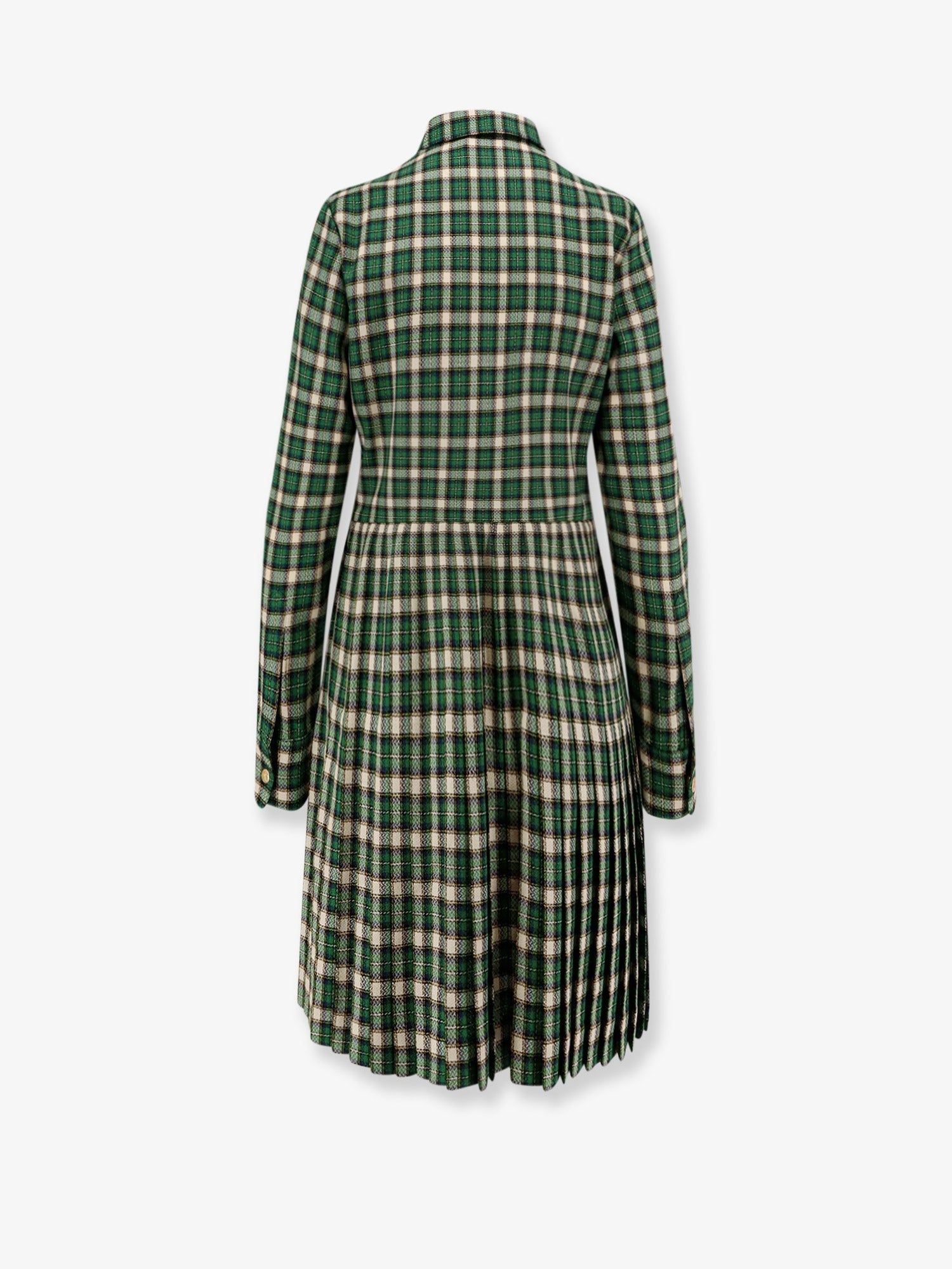 Celine Tartan wool mini dress