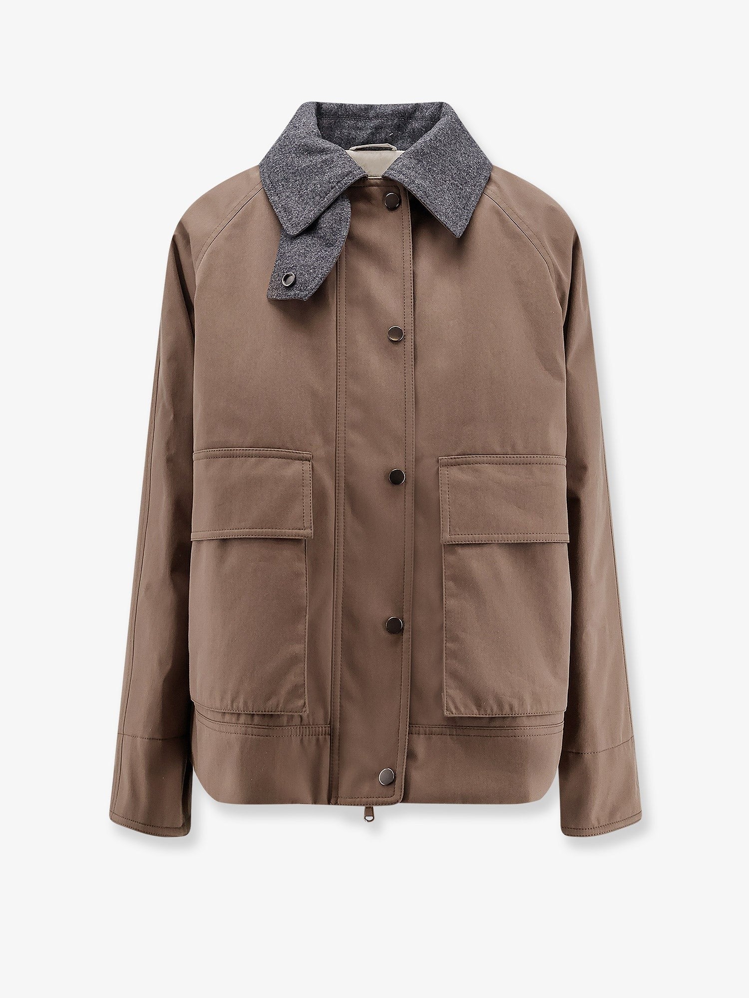 Brunello Cucinelli Chaqueta de lona de algodón técnico