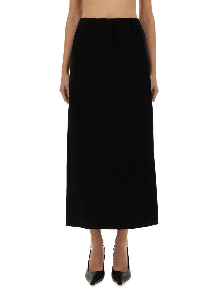 Michael By Michael Kors TEXTURED CREPE MAXI SKIRT