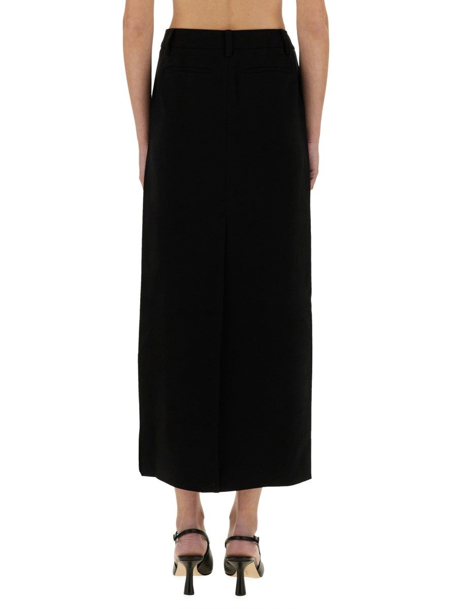 Michael By Michael Kors TEXTURED CREPE MAXI SKIRT