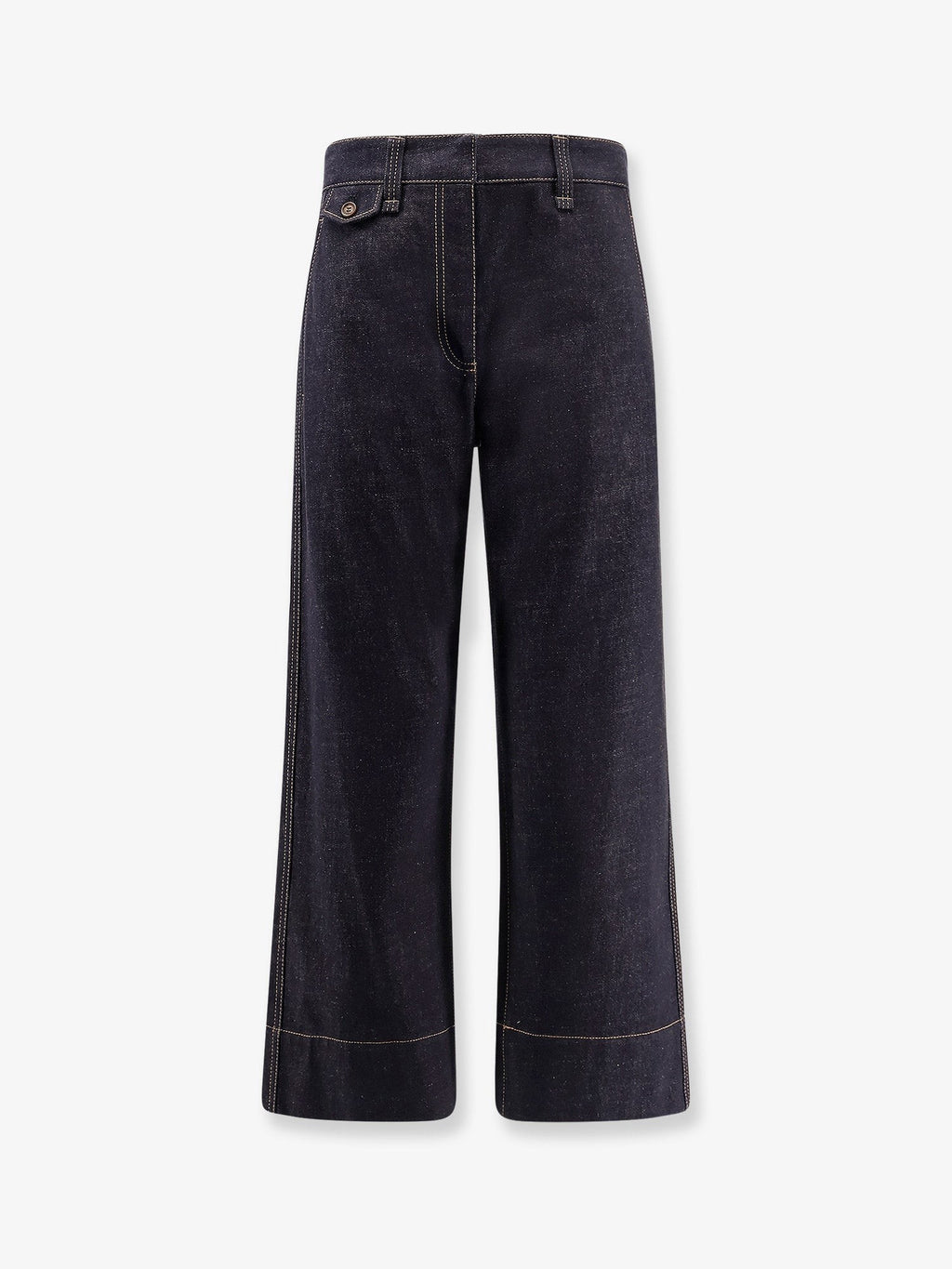 Brunello Cucinelli The Sartorial Square Jeans com pespontos contrastantes