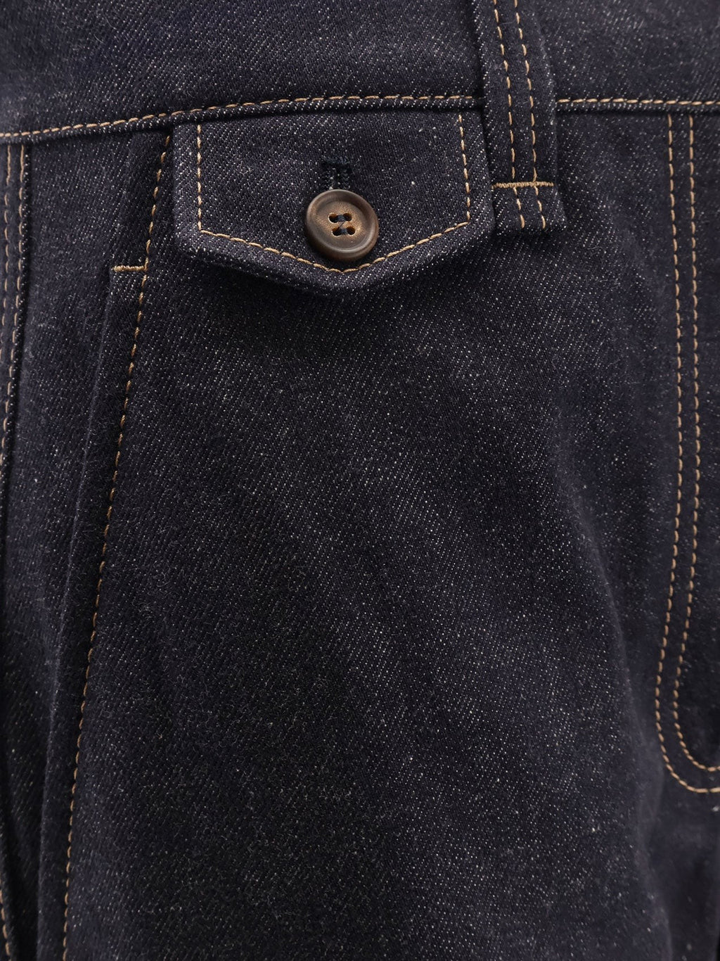 Brunello Cucinelli The Sartorial Square Jeans com pespontos contrastantes