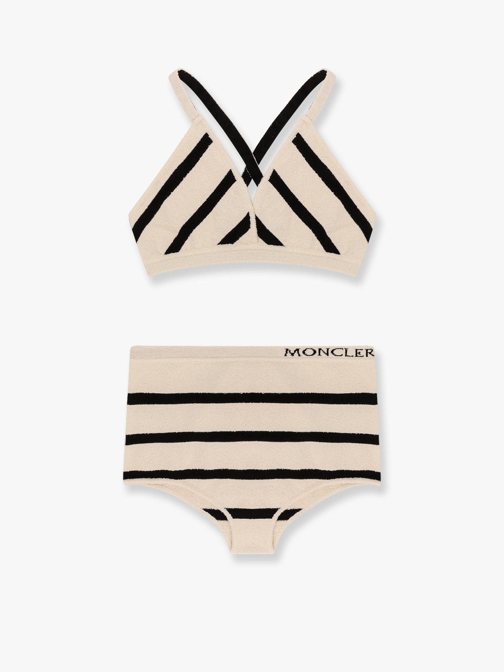Moncler Top and culotte striped  cotton blend set