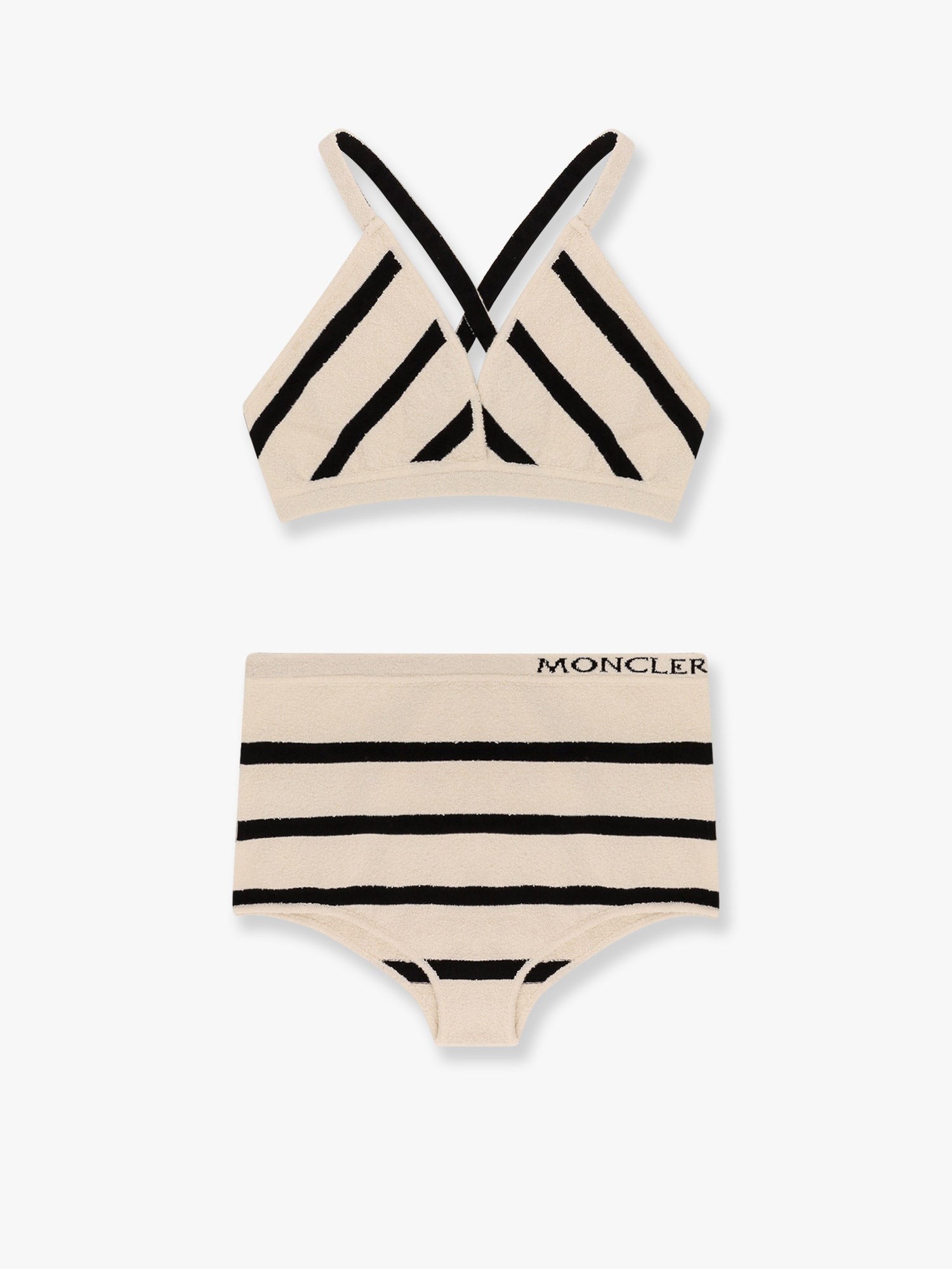 Moncler Top and culotte striped  cotton blend set