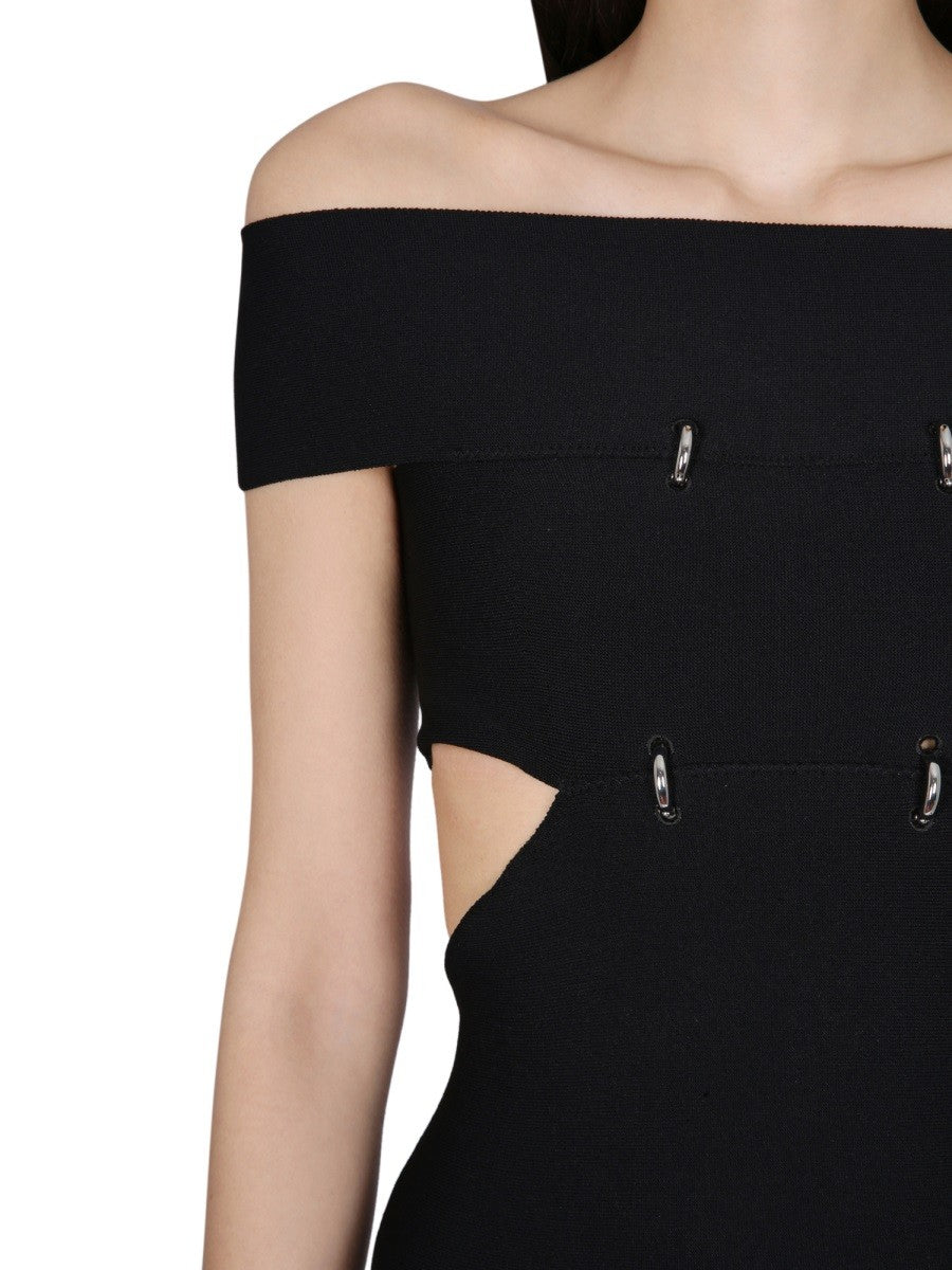 Alexander Mcqueen TOPAS SU IŠKIRPTOMIS DETALĖMIS