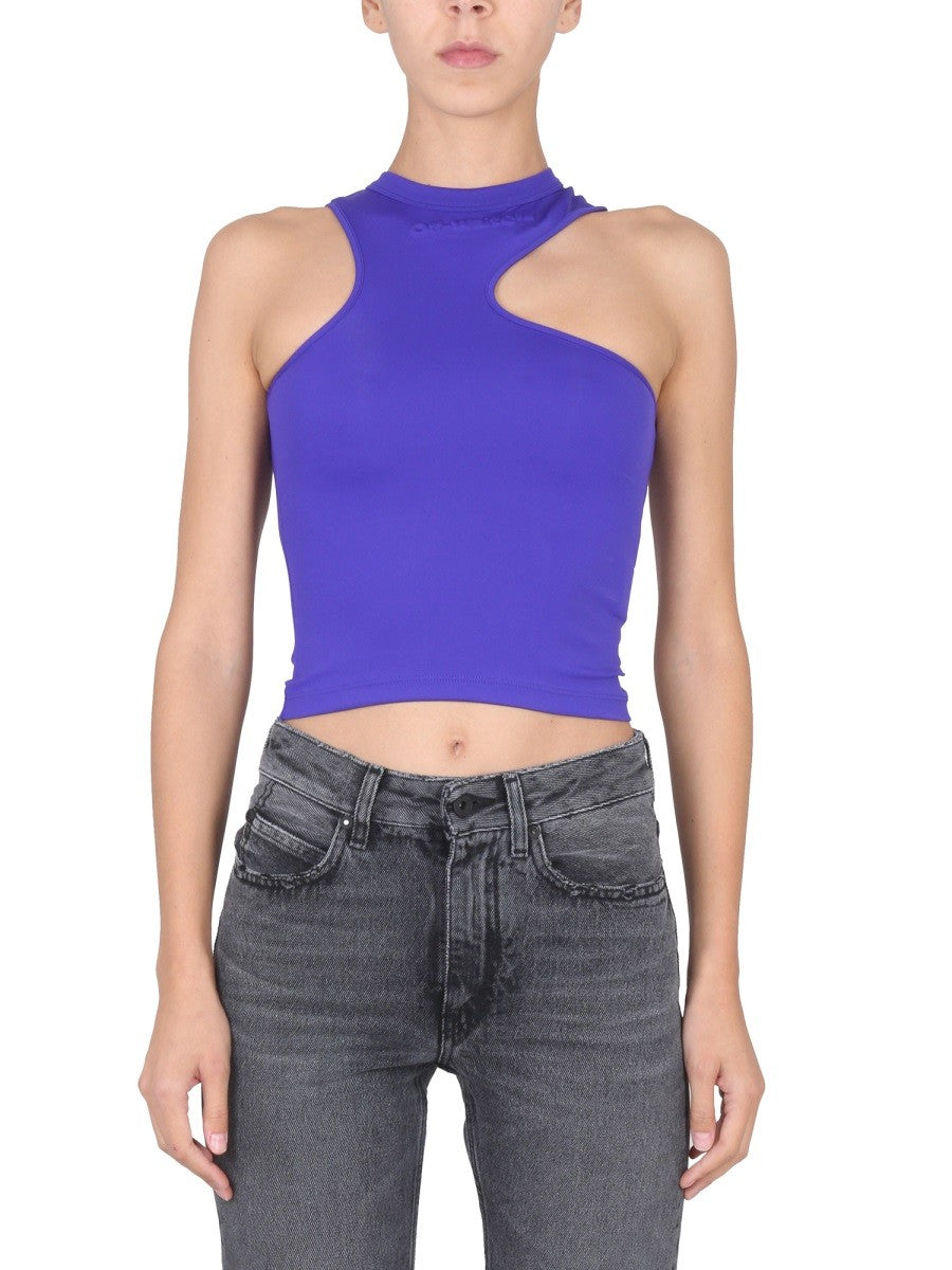 Off-White TOP S VYRAŽENÝM LOGEM