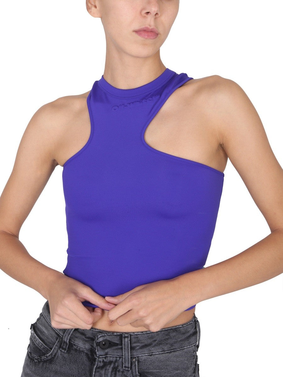 Off-White TOP S VYRAŽENÝM LOGEM