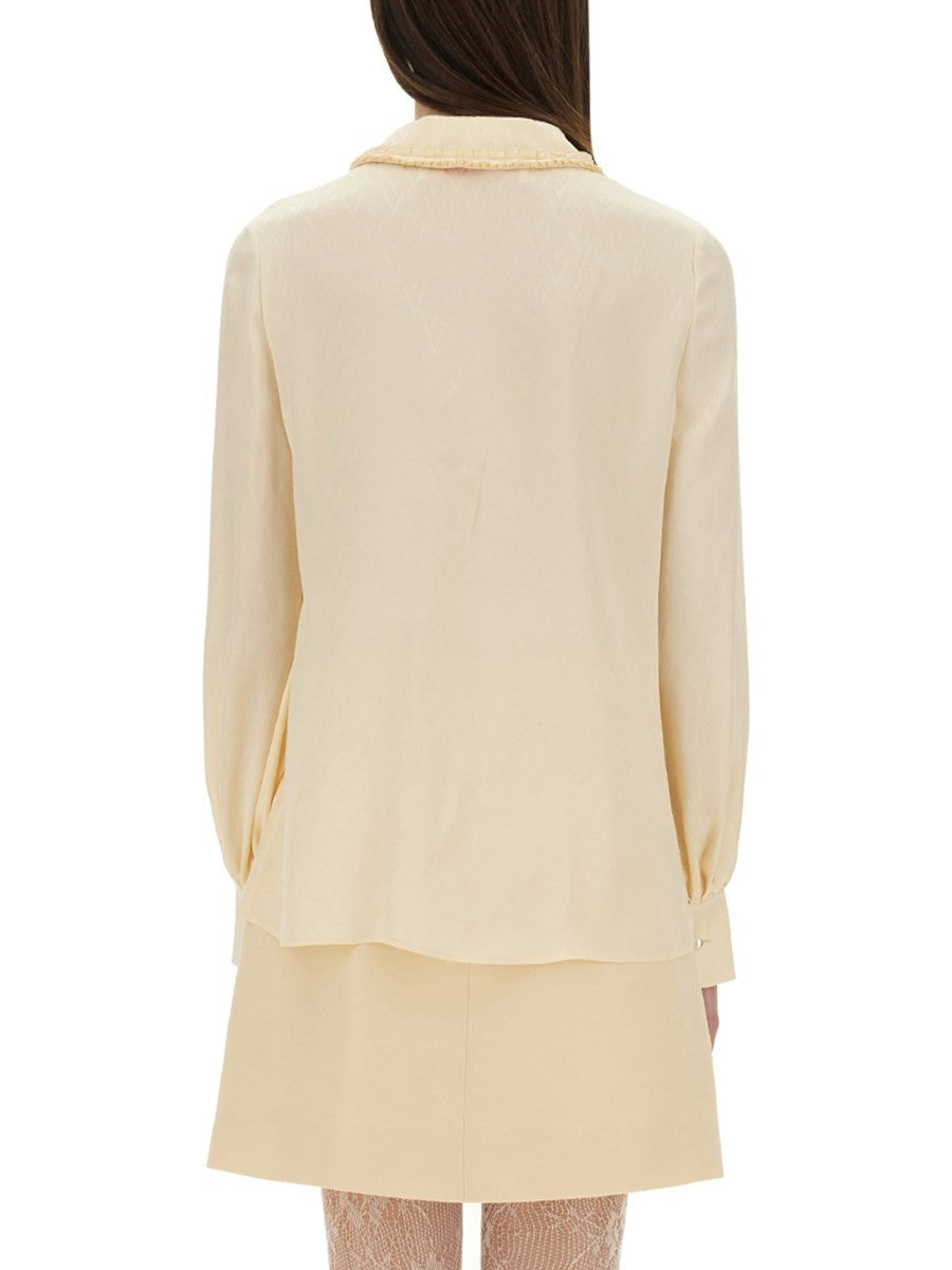 Valentino „TOUTE LA V“ SEIDEN-JACQUARD-HEMD