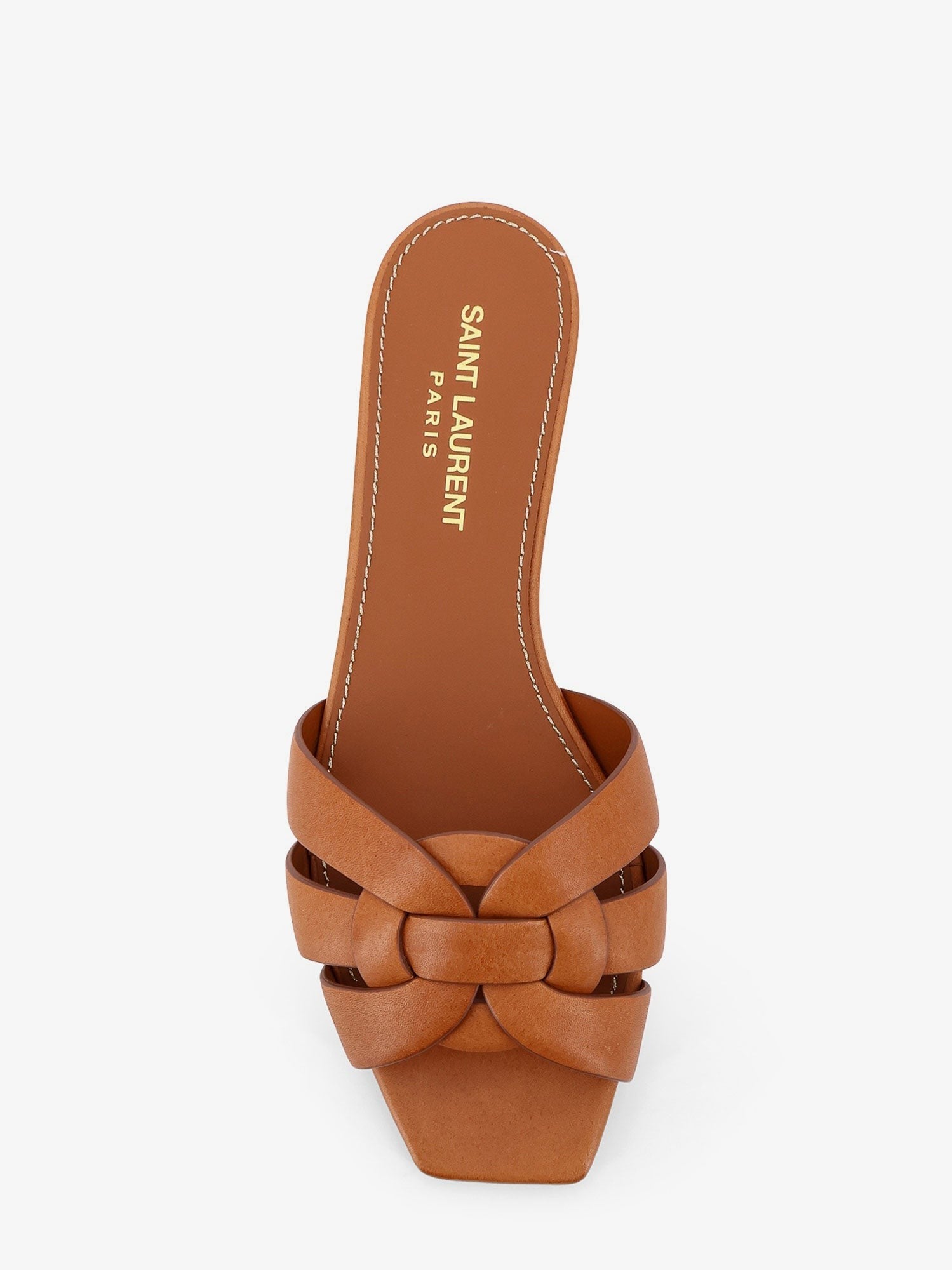 Saint Laurent Tribute 05 Flat leather sandals