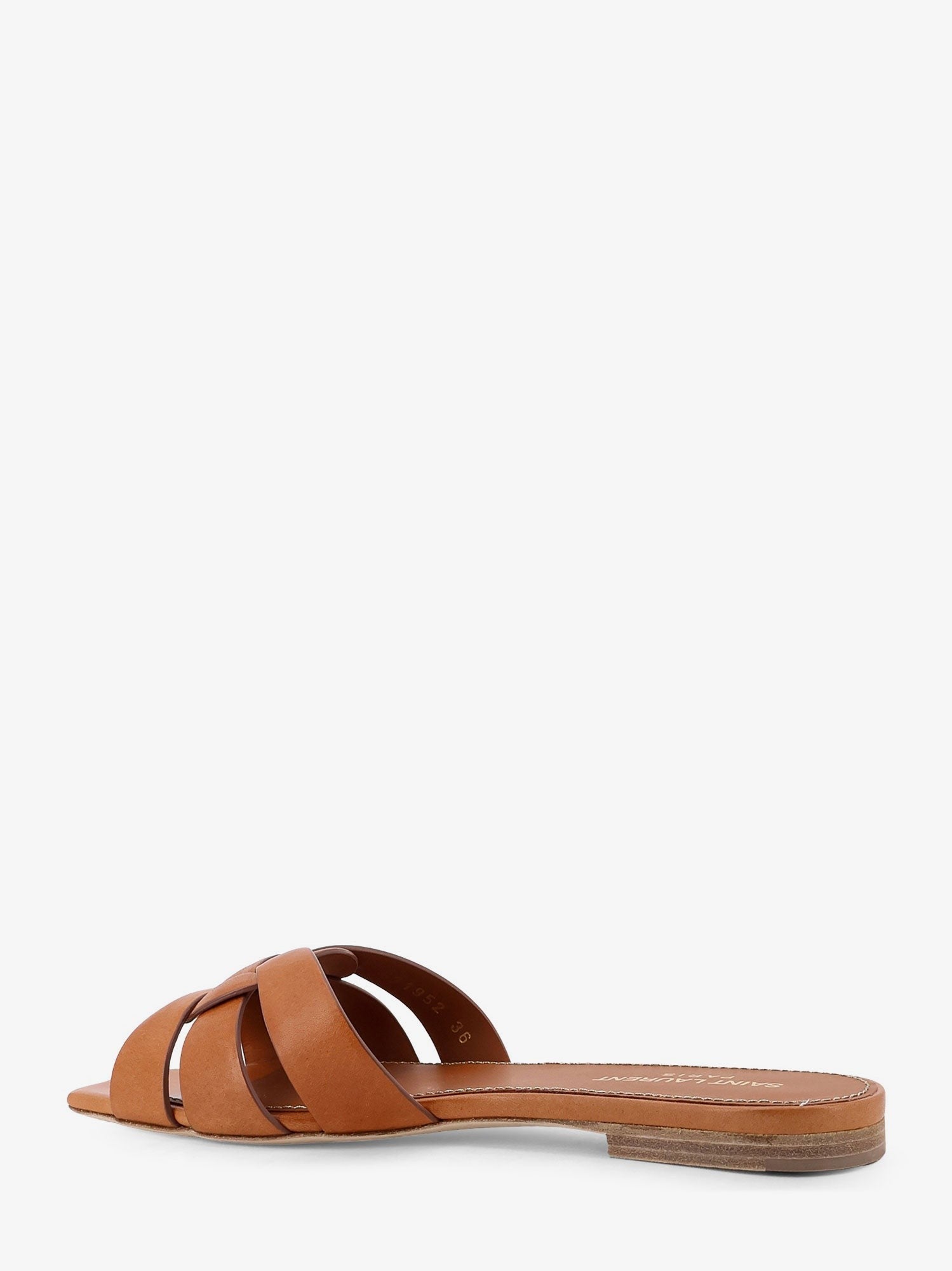 Saint Laurent Tribute 05 Flat leather sandals