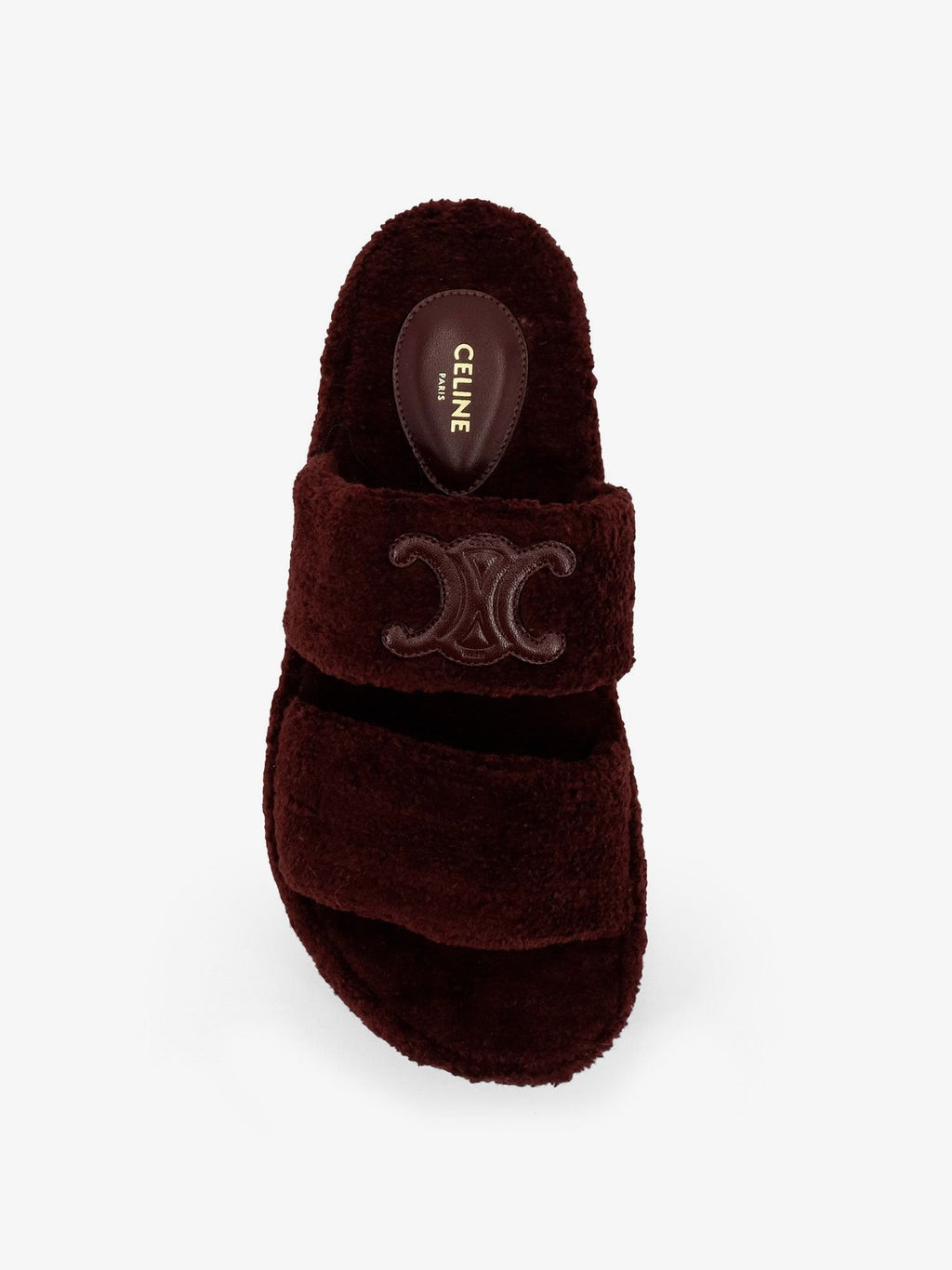 Celine Triomphe Fur shearling Slides