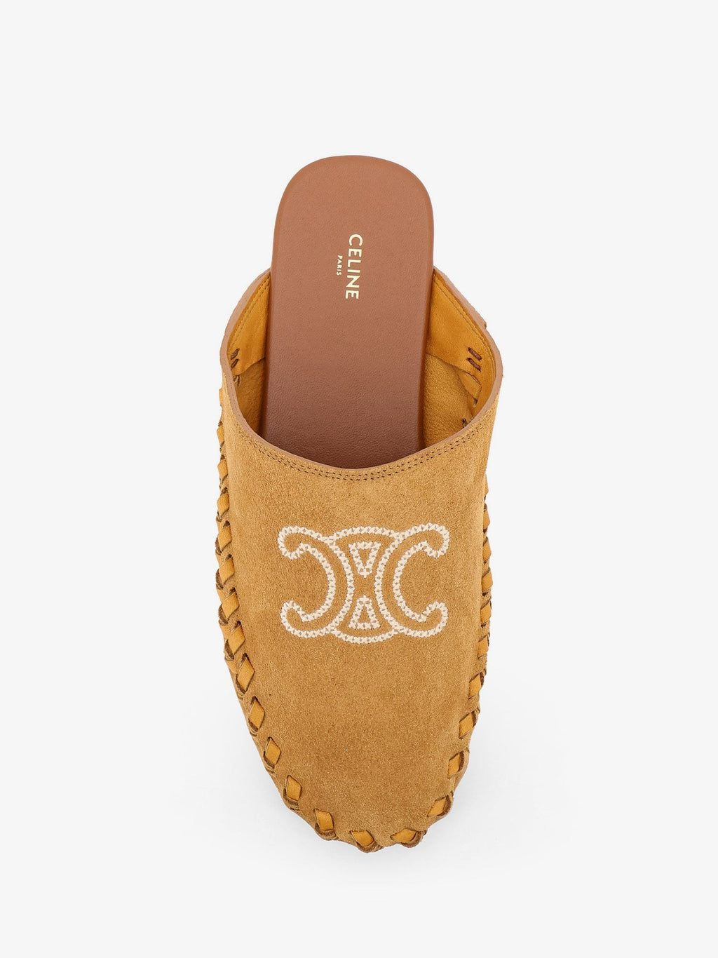 Celine Triomphe Mule 05 semišové a kožené sandály