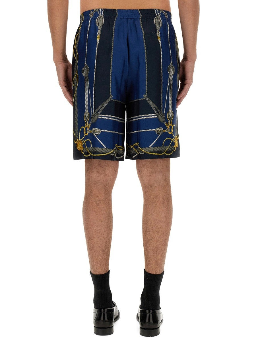Pantaloni scurți bermude din twill Versace