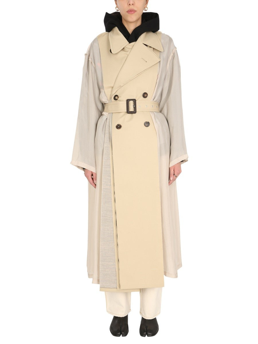 Maison Margiela DVOJMATERIÁLOVÝ TRENCHCOAT