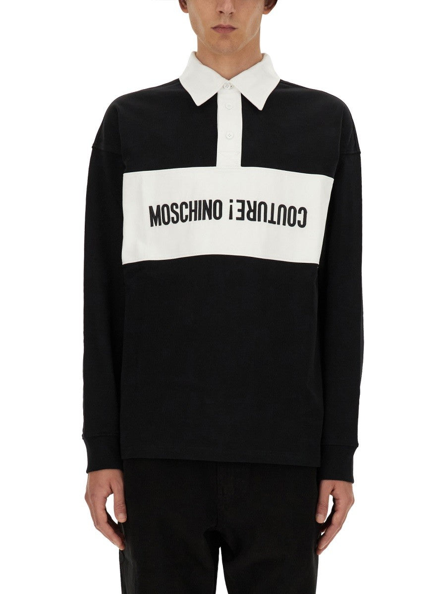 Moschino POLO À LOGO INVERSÉ