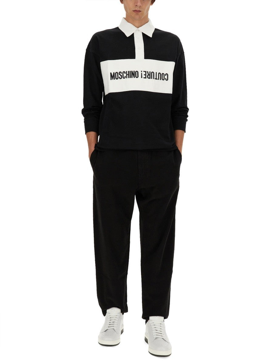 Moschino POLO À LOGO INVERSÉ