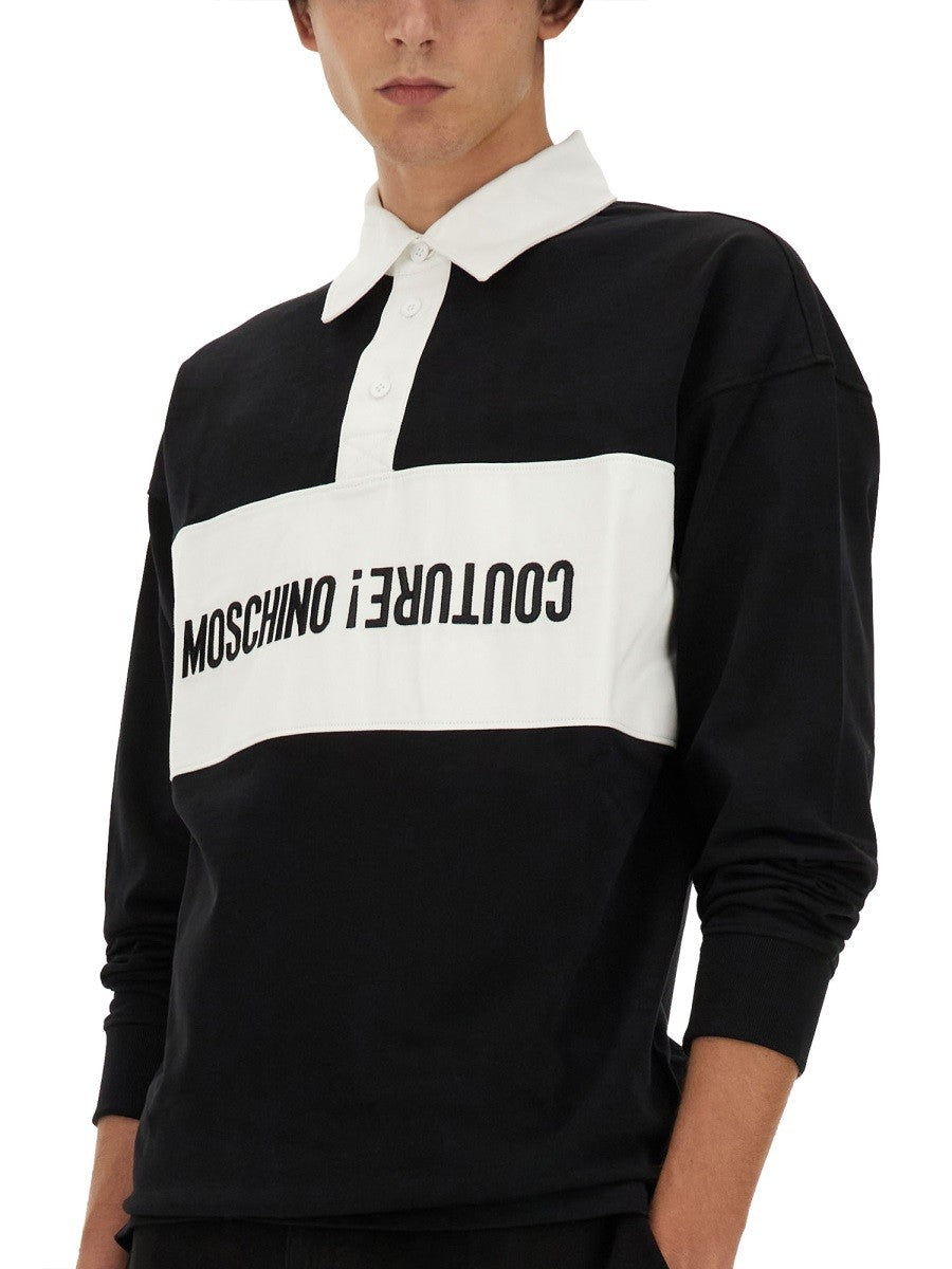 Moschino POLO À LOGO INVERSÉ