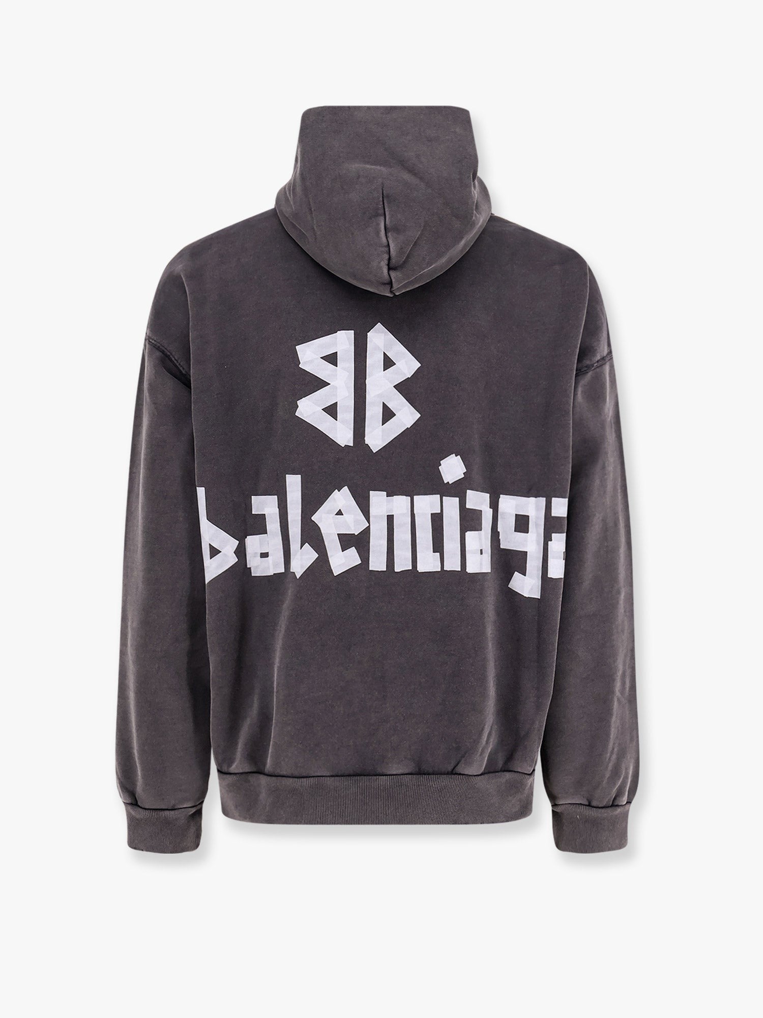 Balenciaga Bomullsgenser med brukt effekt og nytt tape-logo