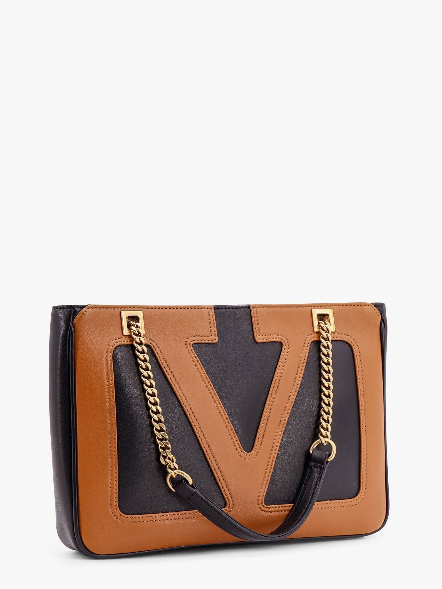 Valentino Garavani viva superstar sac à bandoulière en cuir avec maxi VLogo Signature sur le devant