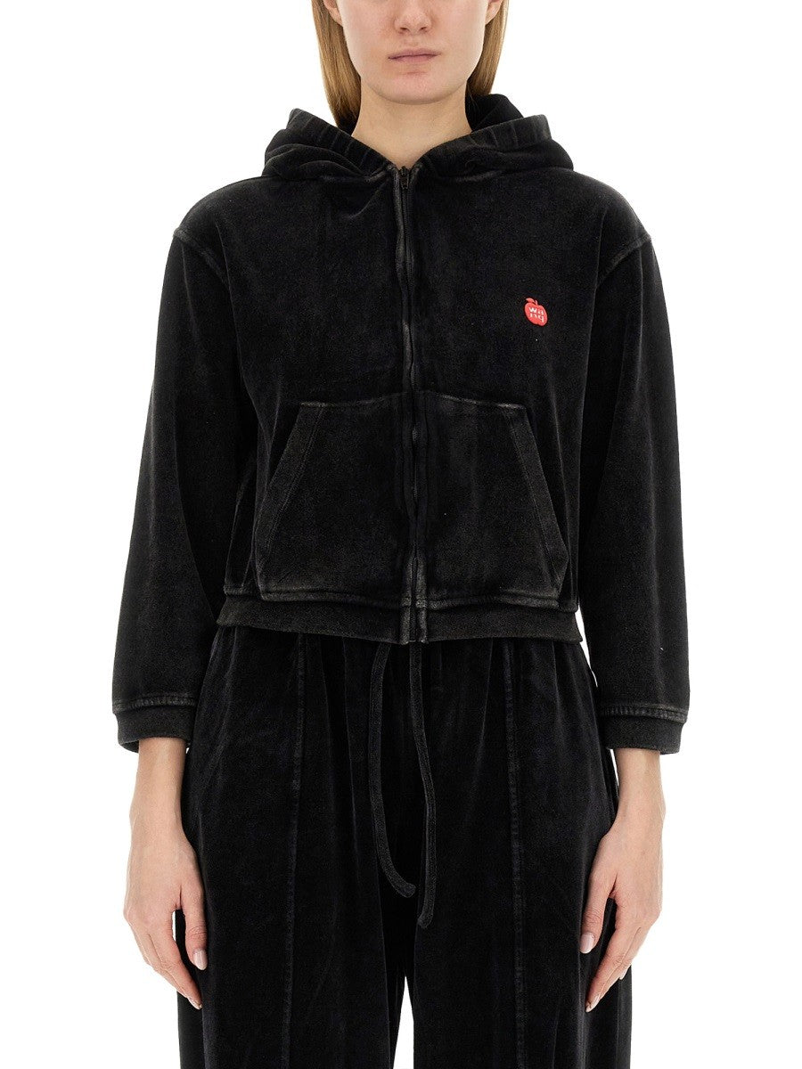 Alexanderwang.T VELOUR SWEATSHIRT