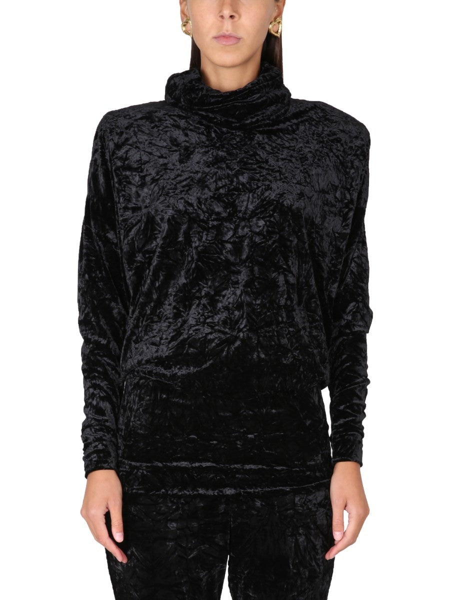 Saint Laurent SAMT ROLLKRAGEN TOP