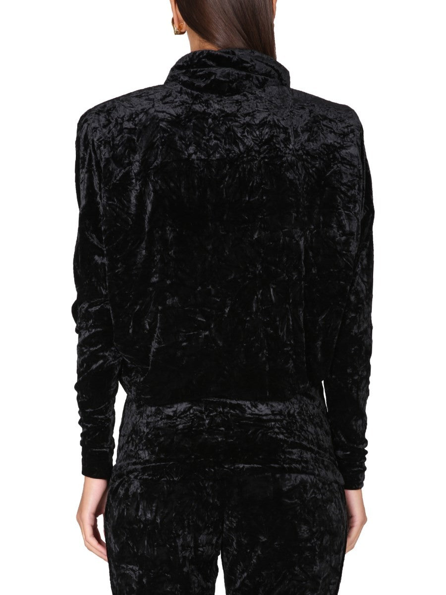 Saint Laurent VELVET TURTLENECK TOP