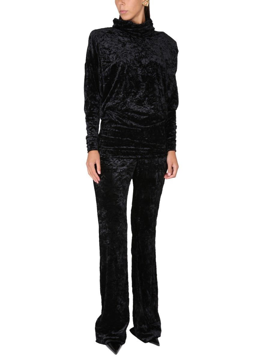 Saint Laurent VELVET TURTLENECK TOP