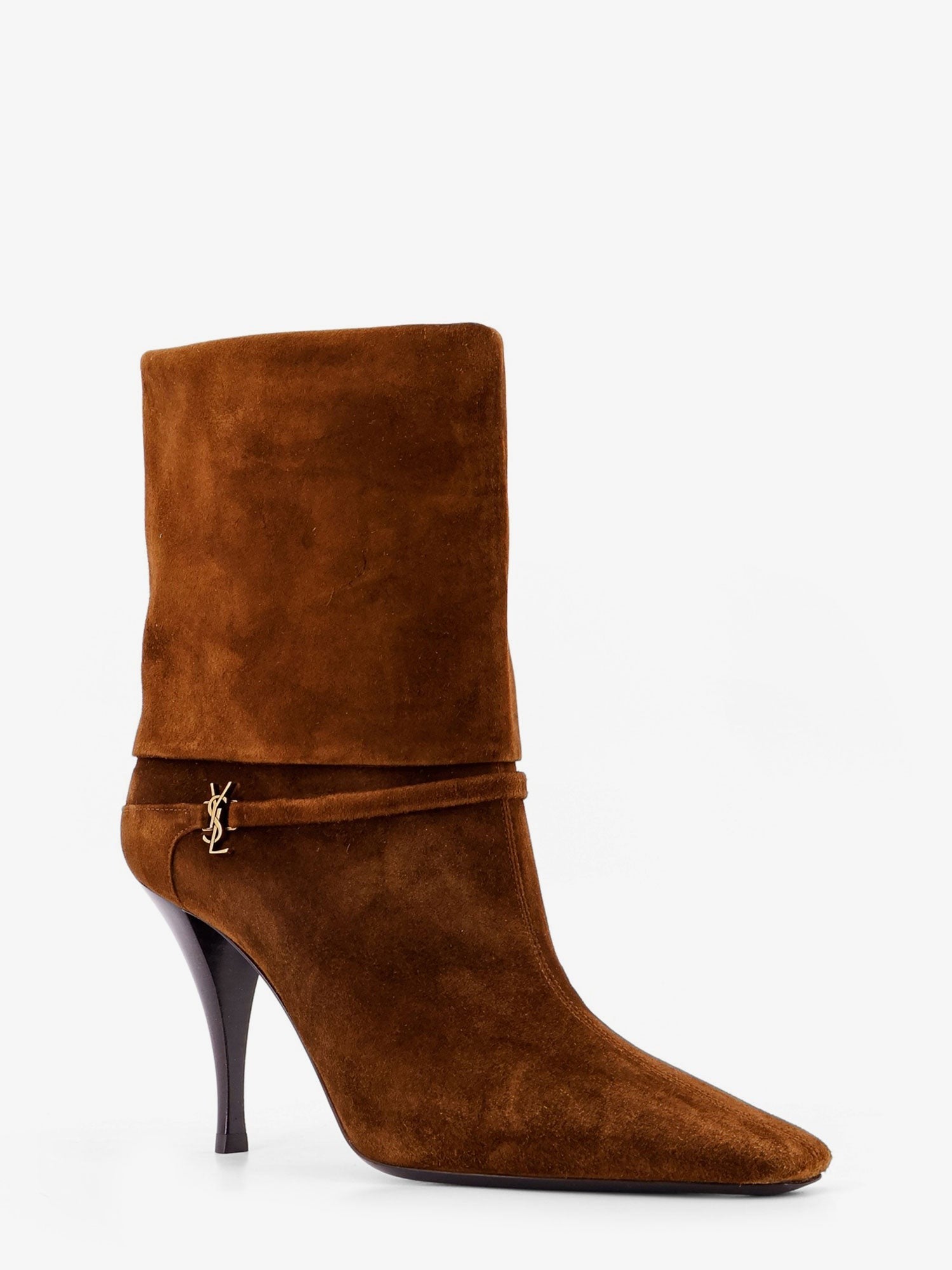 Saint Laurent Vicky 90 suede boots