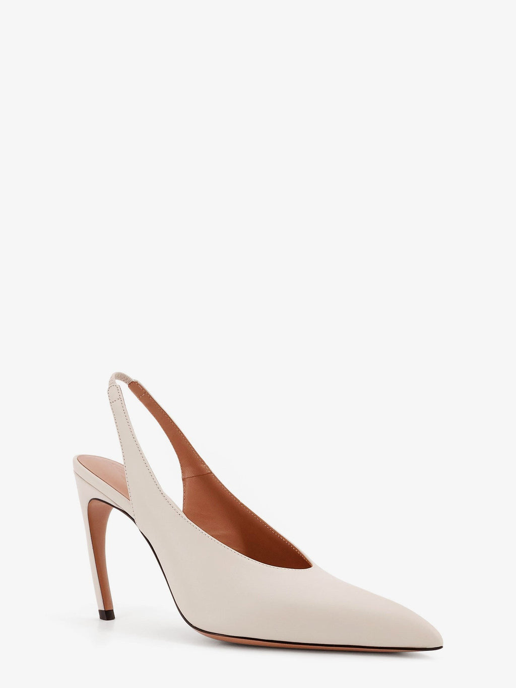 The Attico Viper leather slingback pumps