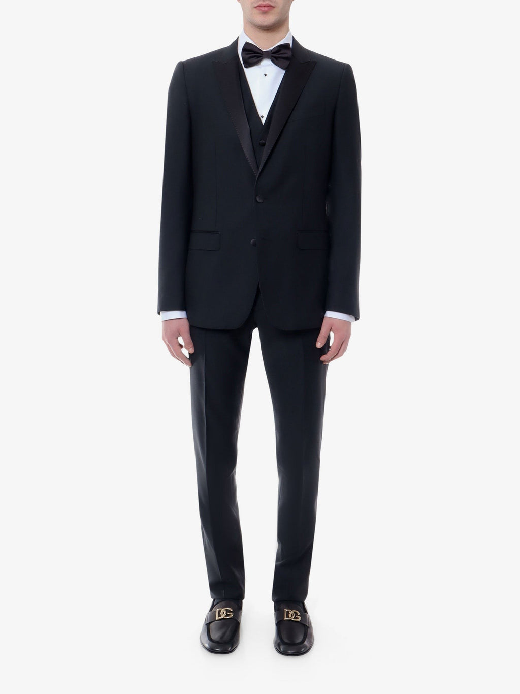 Dolce & Gabbana Virgin wool blend tuxedo with gilet and satin profiles