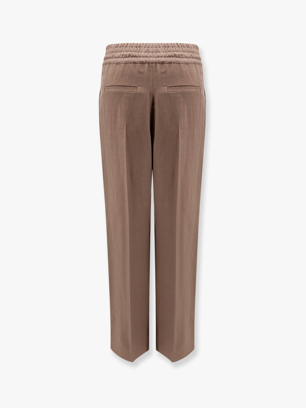 Brunello Cucinelli Παντελόνι από βισκόζη και λινό με πλάγια λωρίδα τόνο-στον-τόνο