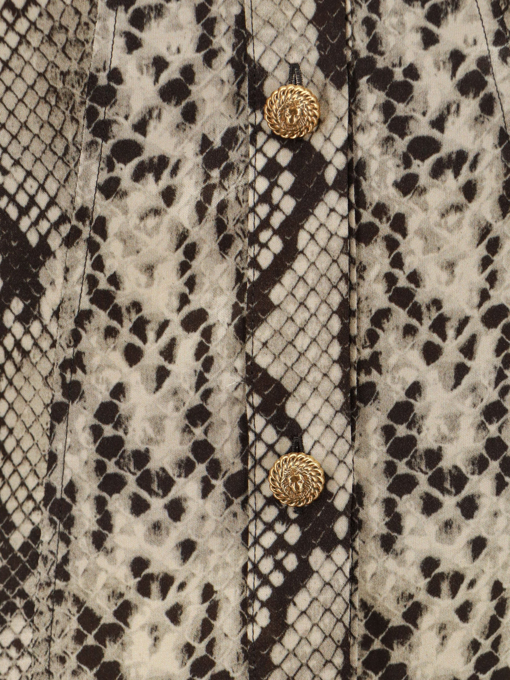 Balmain Viskose-Hemdblusenkleid mit Python-Print