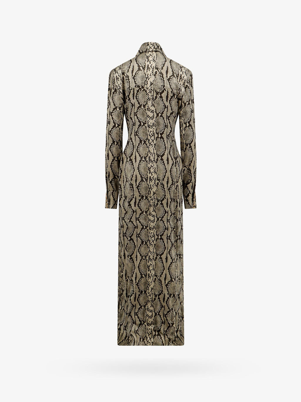 Balmain Viskose-Hemdblusenkleid mit Python-Print