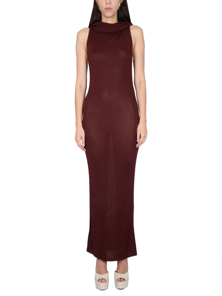 Saint Laurent VISCOSE HOODED DRESS