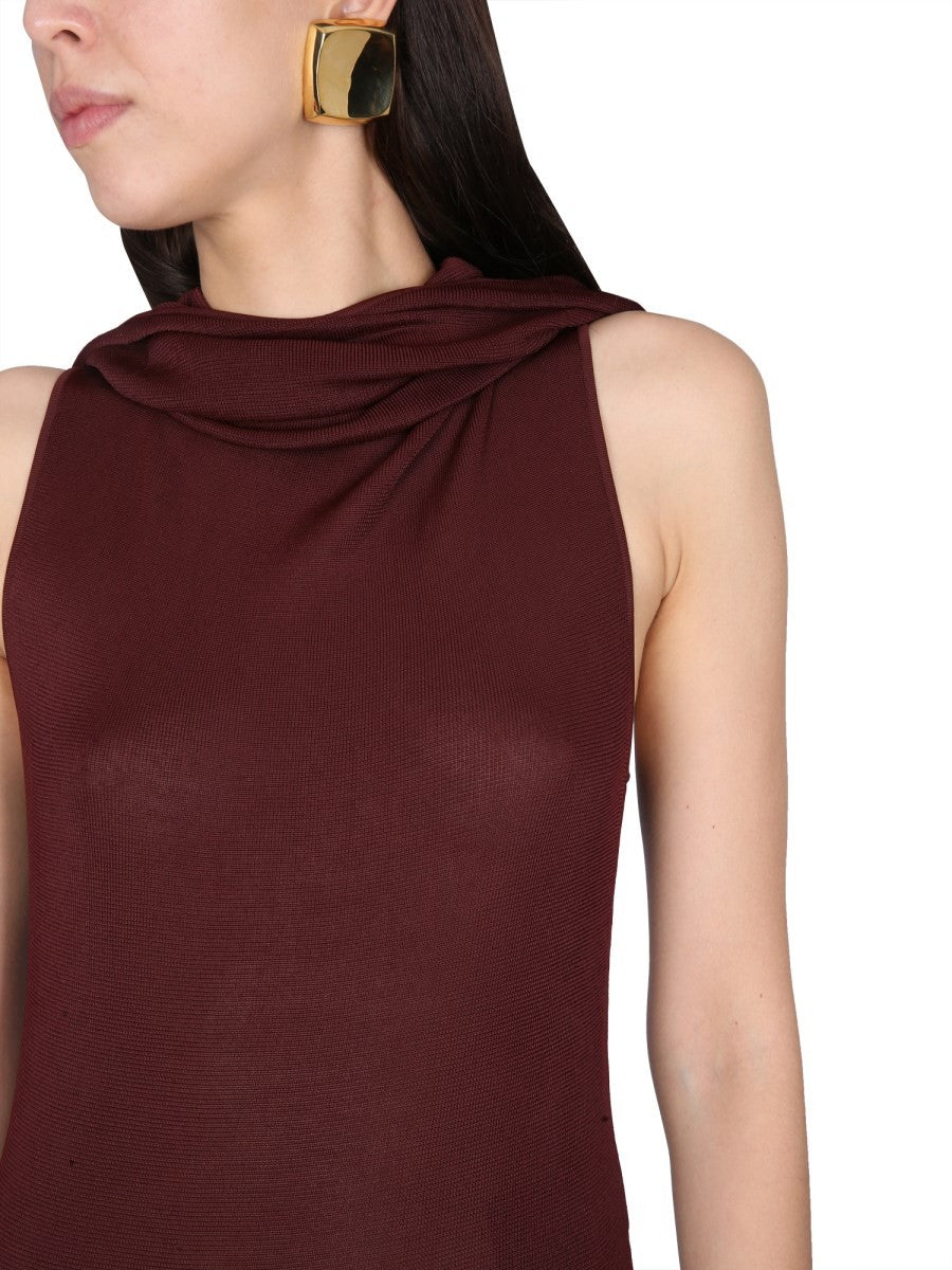 Saint Laurent VISCOSE HOODED DRESS