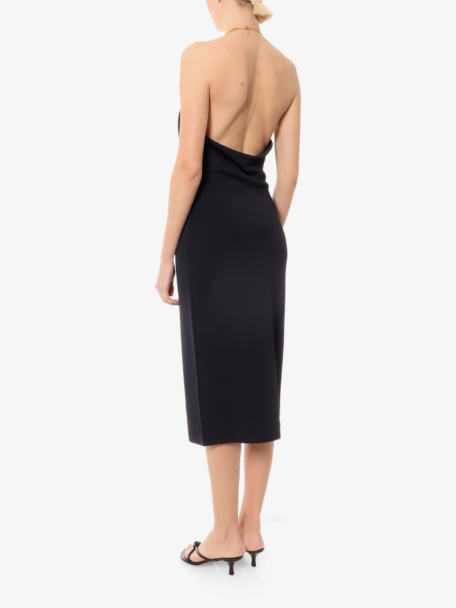 Bottega Veneta Viskose-Midikleid mit Kettendetail