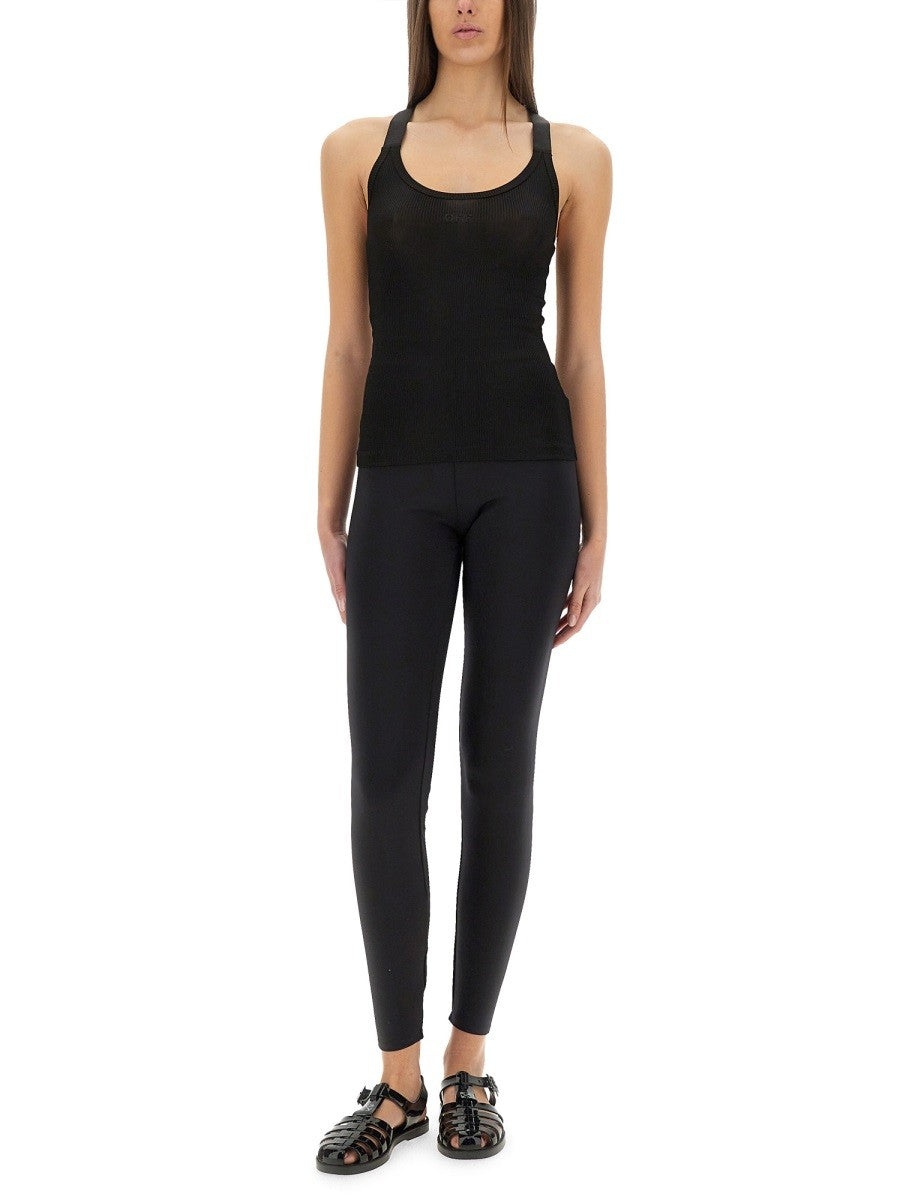 Off-White VISCOSE TOP WITH LOGO
