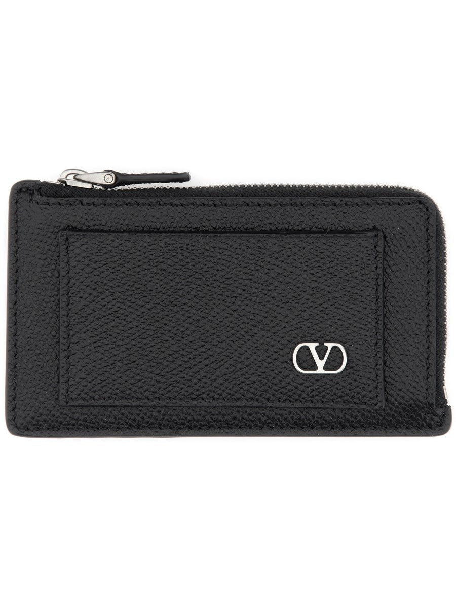 Porte-monnaie en cuir Valentino Garavani "VLOGO SIGNATURE"