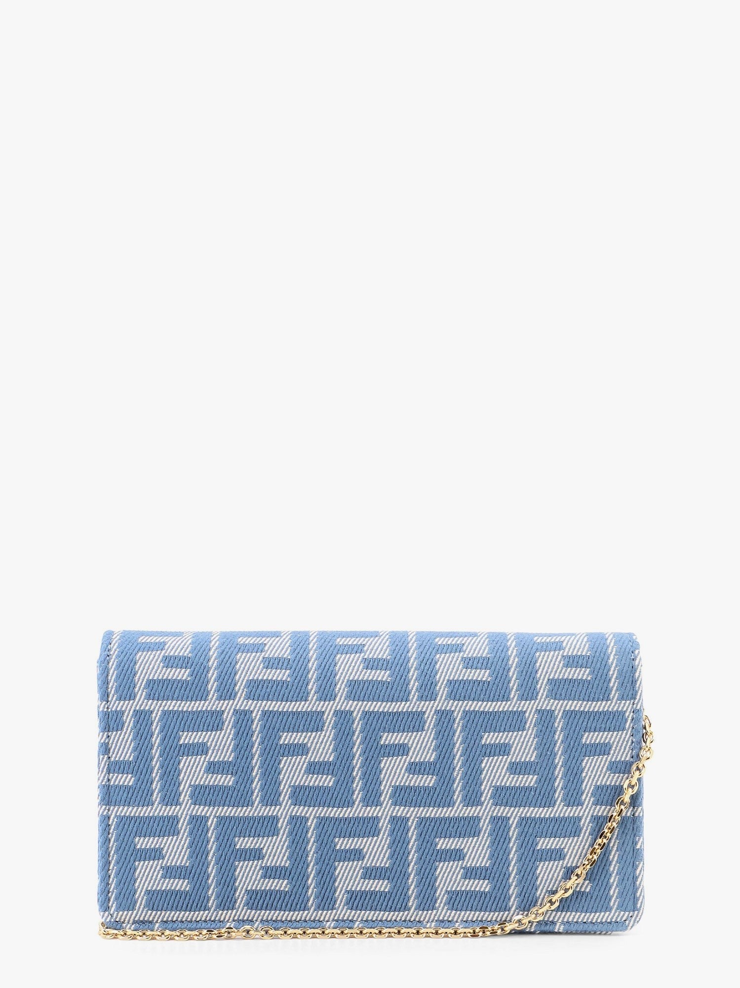Fendi Wallet on chain baguette with shoulder strap with all-over ff motif