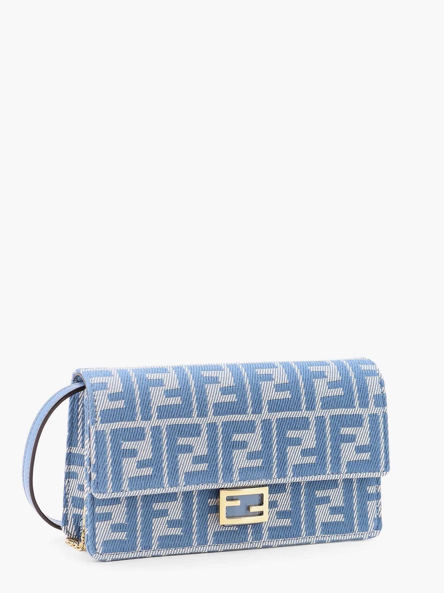 Fendi Wallet on chain baguette with shoulder strap with all-over ff motif
