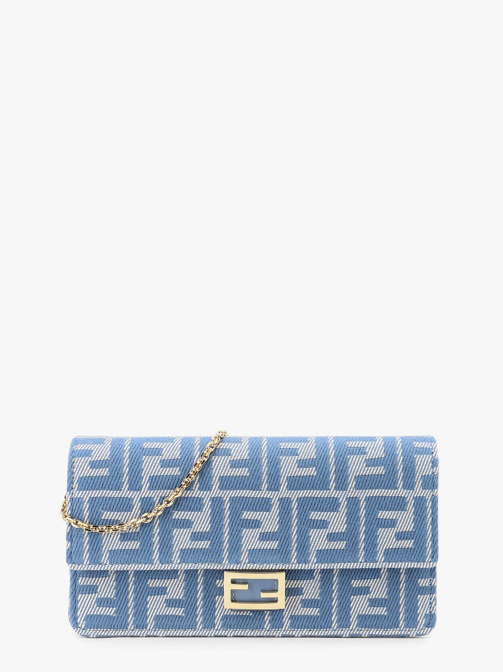 Fendi Wallet on chain baguette with shoulder strap with all-over ff motif