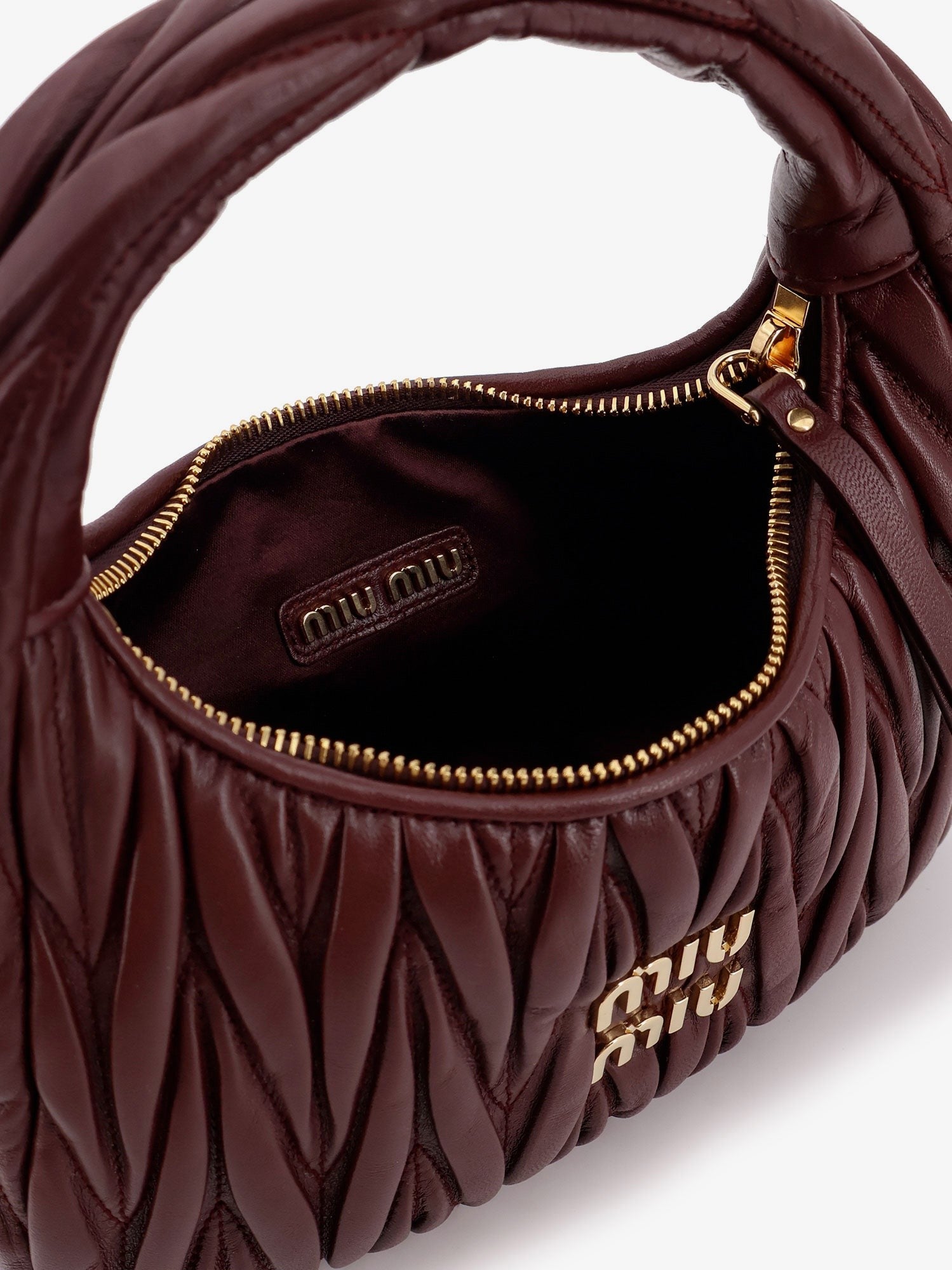 Miu Miu Wander matelassé leather shoulder bag