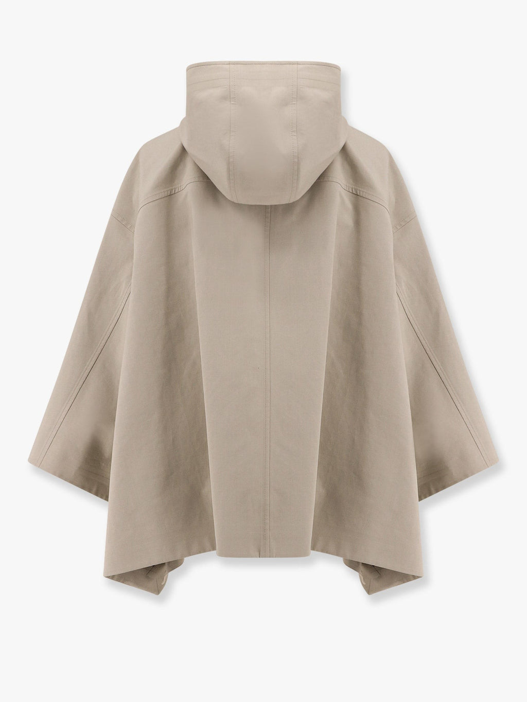 Brunello Cucinelli Αδιάβροχο μπουφάν με κουκούλα από κολλητό βαμβακερό ποπλίνα με θερμοκολλημένες ραφές
