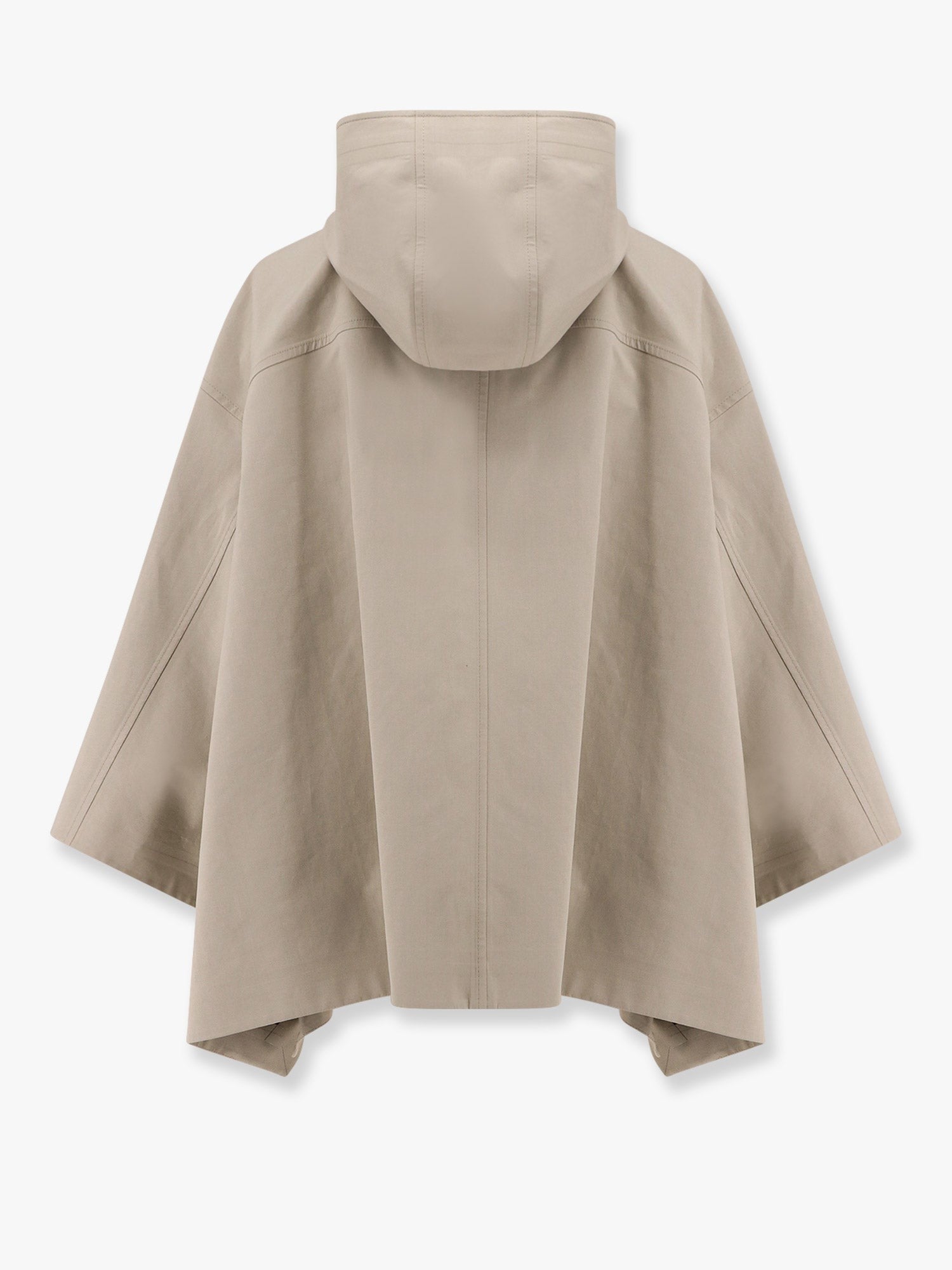 Brunello Cucinelli Αδιάβροχο μπουφάν με κουκούλα από κολλητό βαμβακερό ποπλίνα με θερμοκολλημένες ραφές